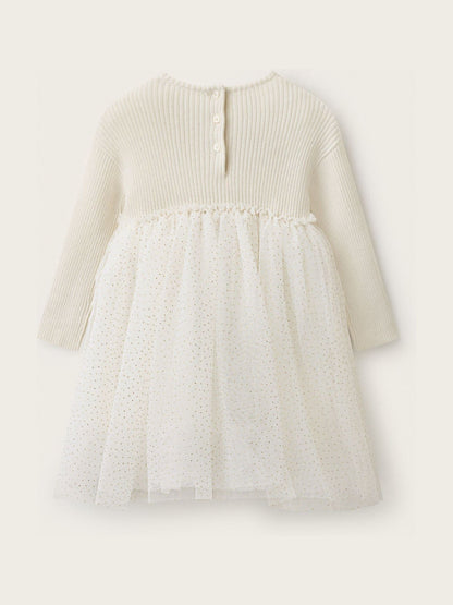 The White Company White Rib Knit & Tulle Dress - image 2