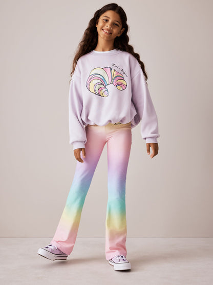 Olivia Rubin 2 Piece Bubble Hem Croissant Sweat & Ombre Flares - image 1