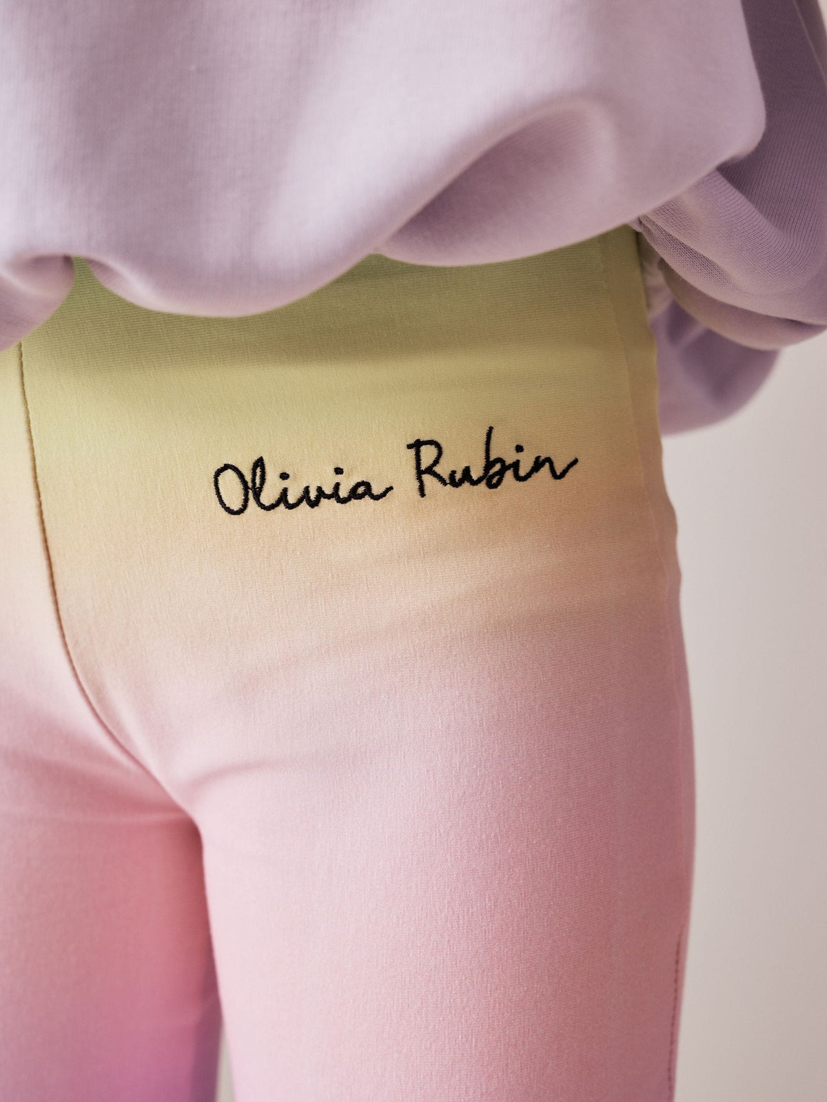 Olivia Rubin 2 Piece Bubble Hem Croissant Sweat & Ombre Flares - image 4