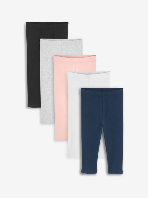 Multi 5 Pack Cotton Leggings (3mths-7yrs) image 1