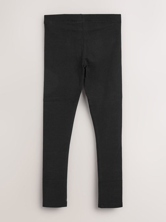 Black Long Length Leggings (3-16yrs) image 2