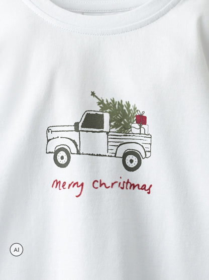 The White Company White Brushback  Blend Reindeer & Car Relaxed Fit Pyjamas - image 4