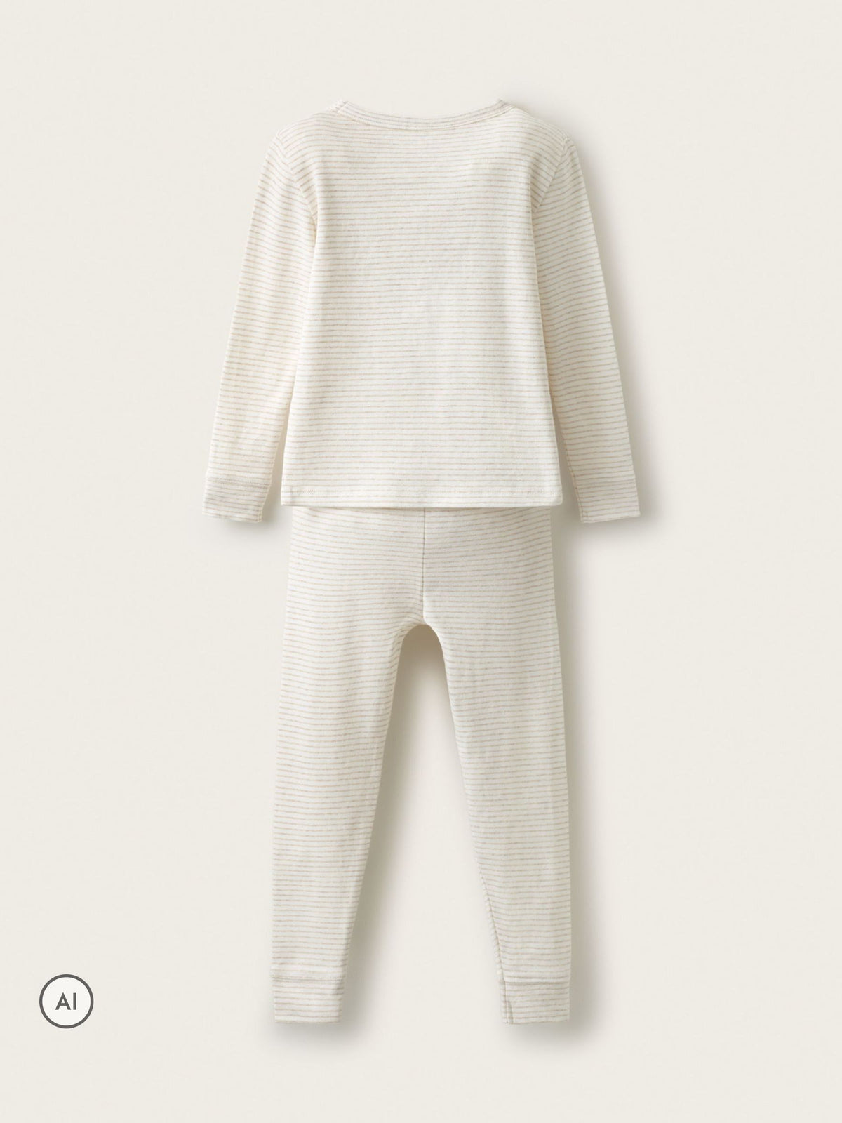 The White Company Natural Blend Jingles Neutral Stripe Skinny Fit Pyjamas - image 2