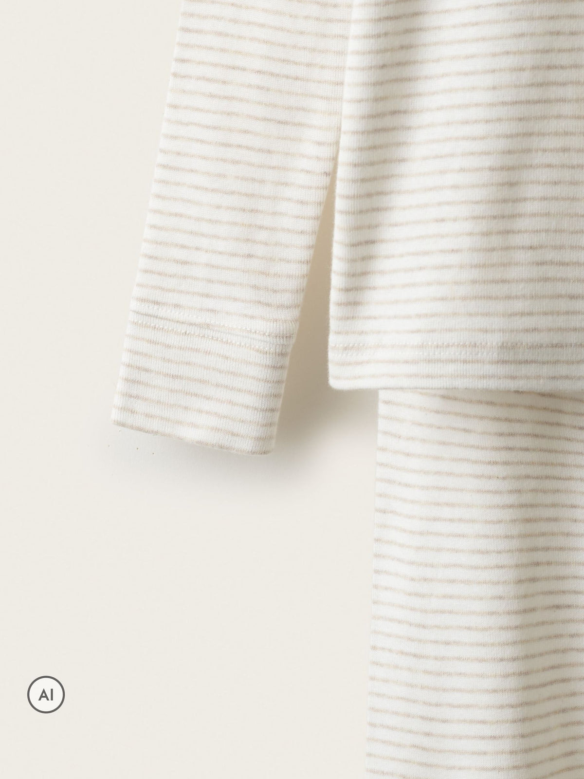 The White Company Natural Blend Jingles Neutral Stripe Skinny Fit Pyjamas - image 3