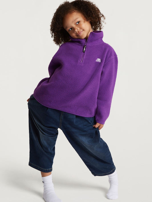 4th Arq Purple Kids Half-Zip Fleece - image 1