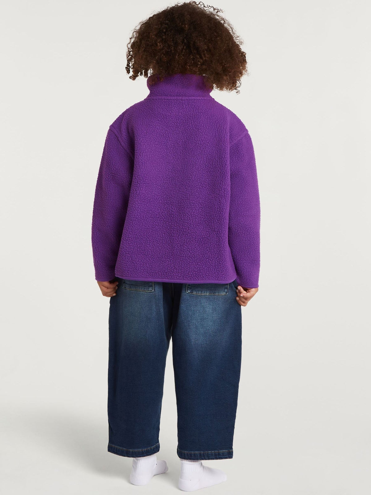 4th Arq Purple Kids Half-Zip Fleece - image 2