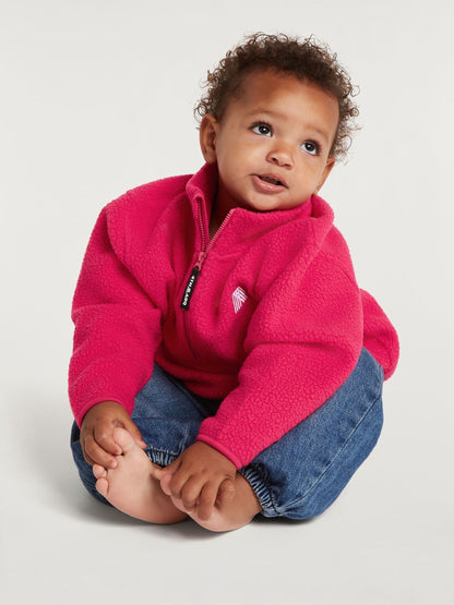 4th Arq Dark Pink Kids Half-Zip Fleece - image 3