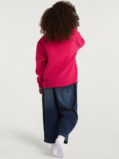 4th Arq Dark Pink Kids Half-Zip Fleece - image 4