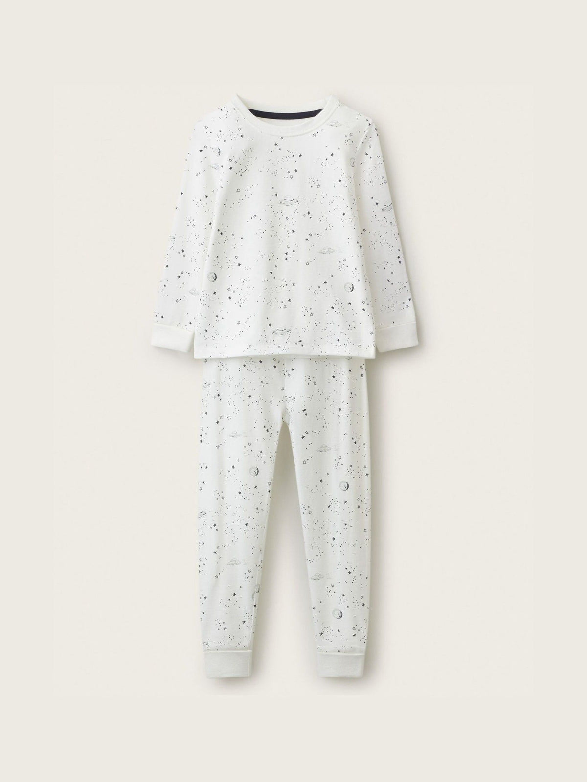 Dsiney Kidz - The White Company Blue Blend Space & Stripe Slim Fit Pyjamass 2 Pack image 2