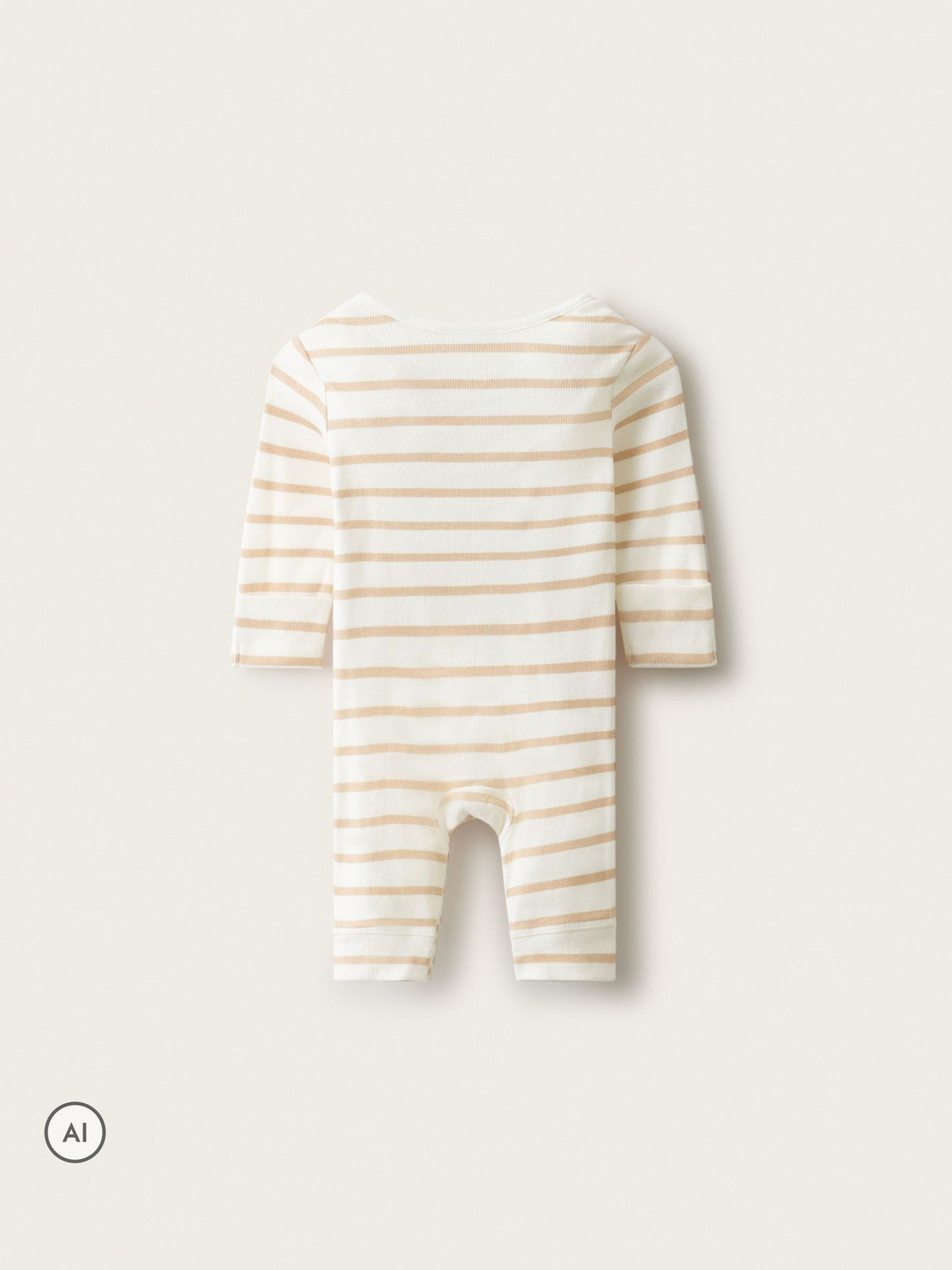 The White Company Natural Jingles Stripe Sleepsuit - image 2