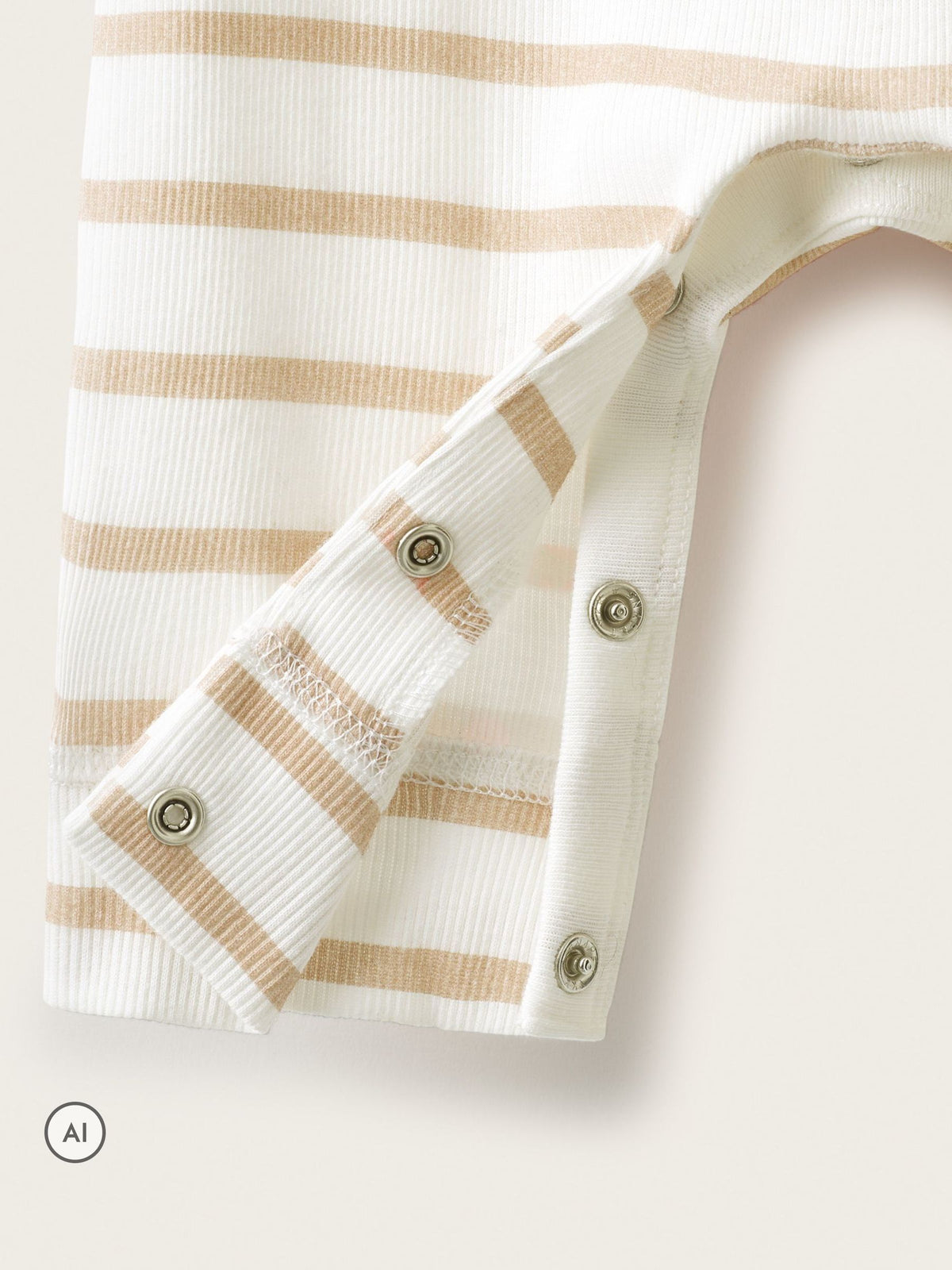 The White Company Natural Jingles Stripe Sleepsuit - image 3