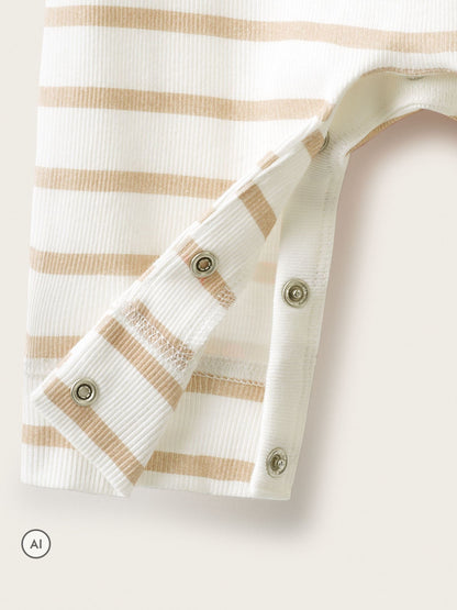 The White Company Natural Jingles Stripe Sleepsuit - image 3