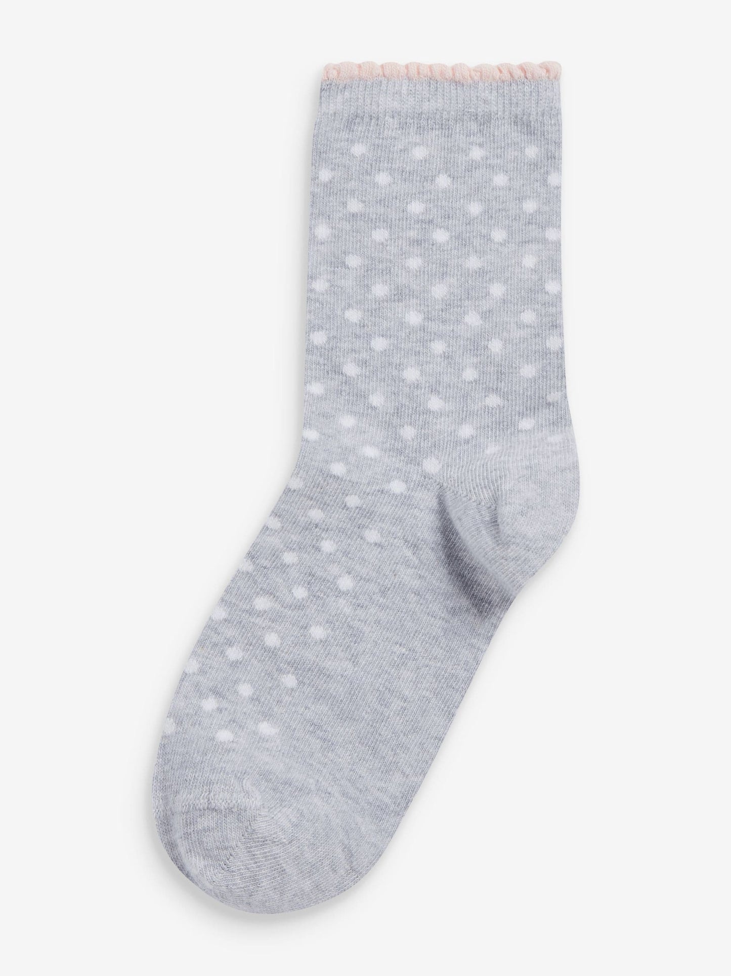 Pink 7 Pack Cotton Rich Pretty Ankle Socks image 3