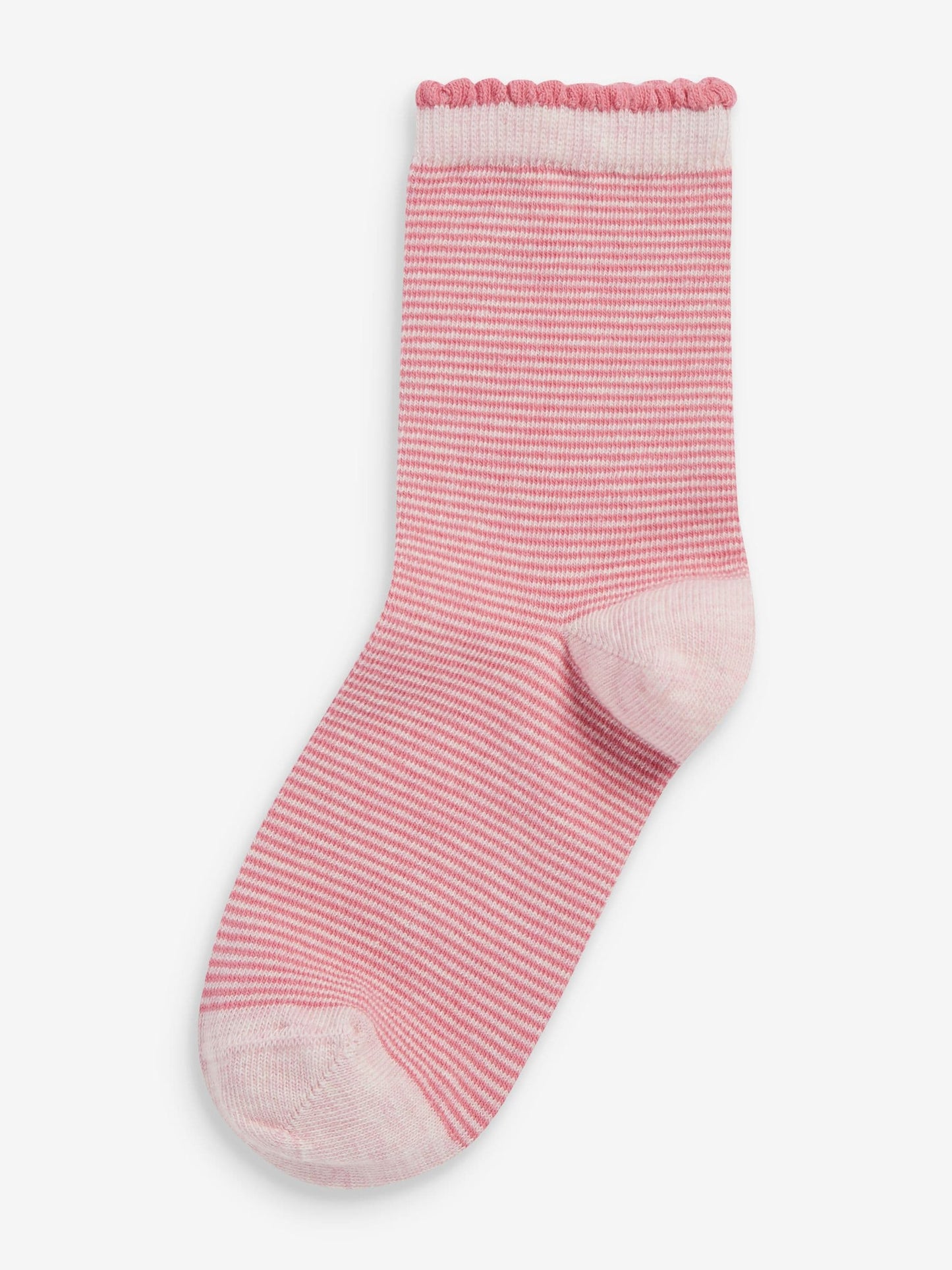 Pink 7 Pack Cotton Rich Pretty Ankle Socks image 4