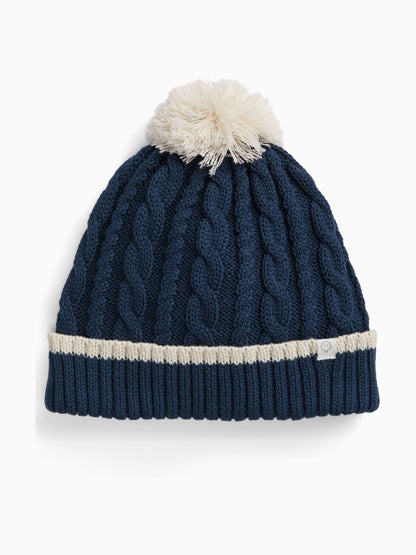 MORI Blue Navy Supersoft Knitted Beanie With Pom Pom - image 2