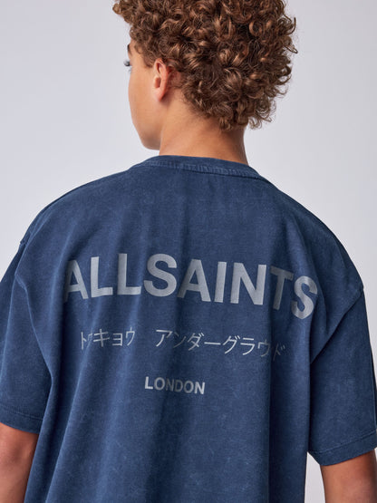 smALLSAINTS Navy Underground Logo Crew T-Shirt - image 1