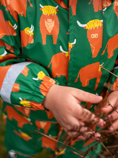 Dsiney Kidz - Frugi Green Waterproof Printed Puddle Buster Coat image 2
