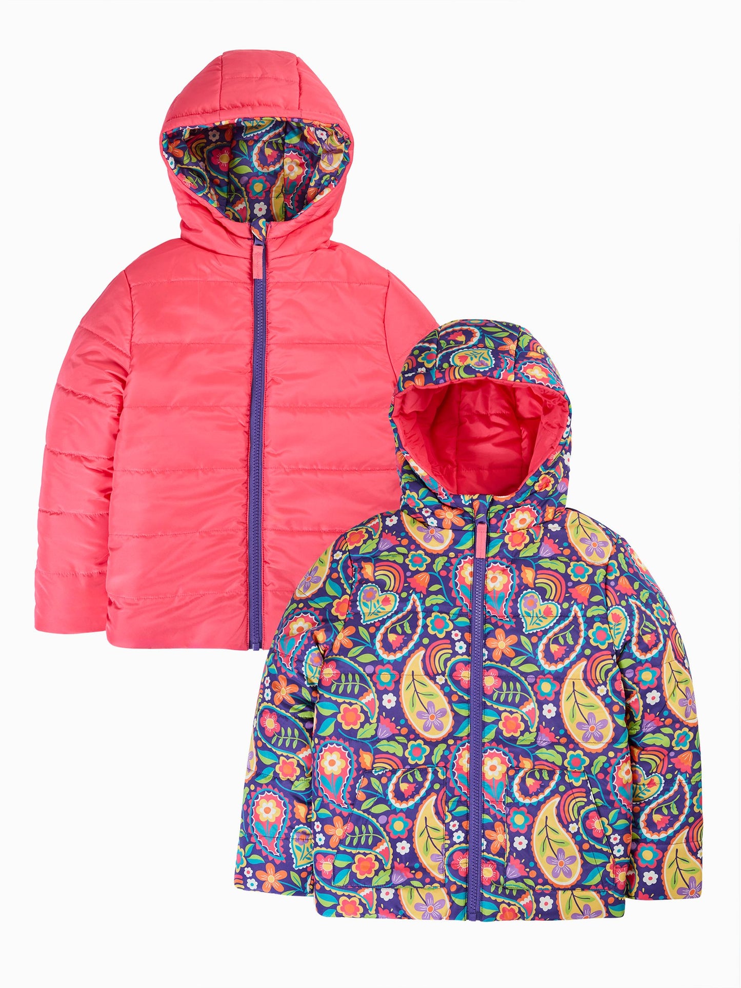Dsiney Kidz - Frugi Purple Reversible Toasty Trail Jacket image 1