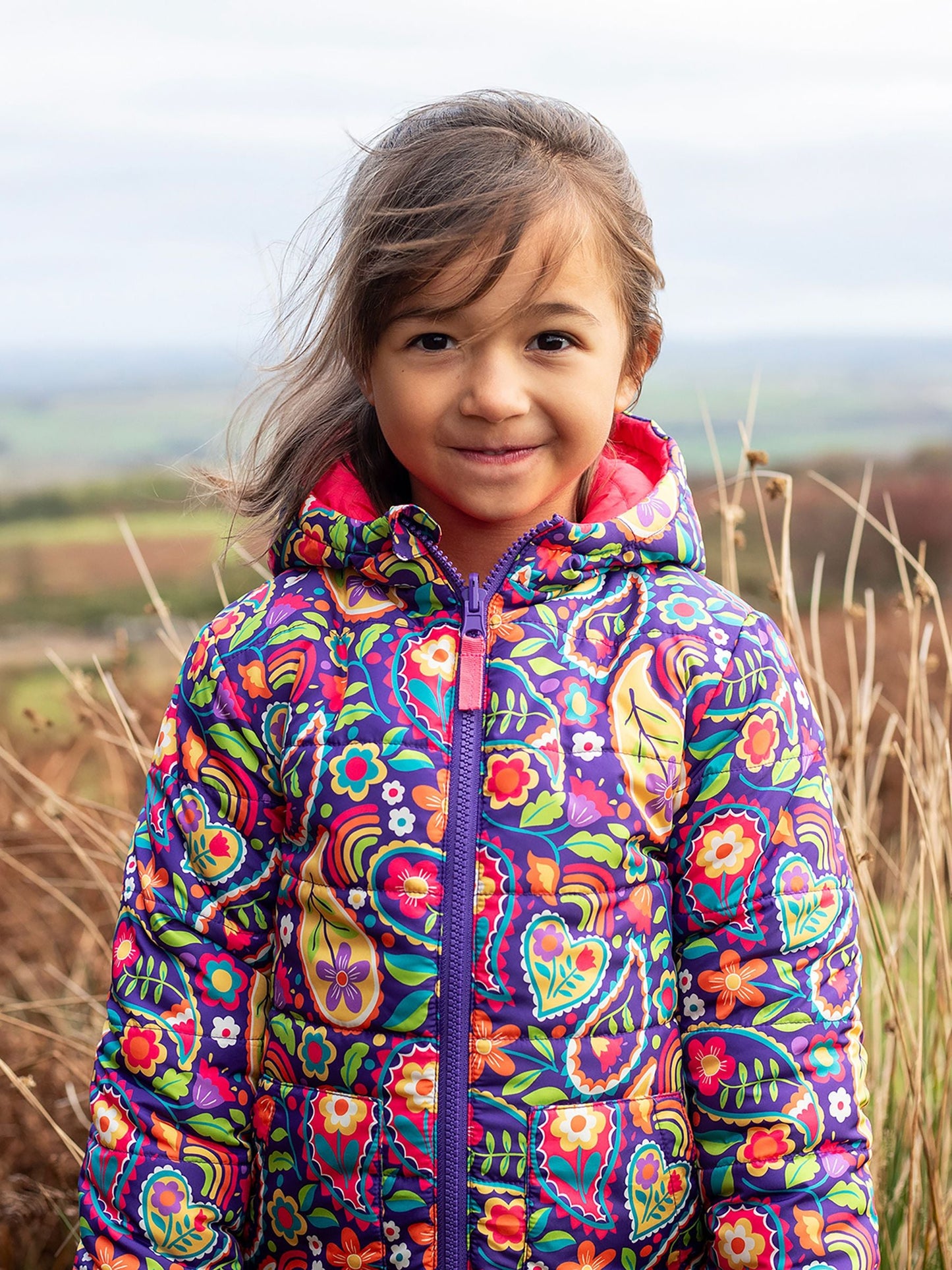 Dsiney Kidz - Frugi Purple Reversible Toasty Trail Jacket image 2