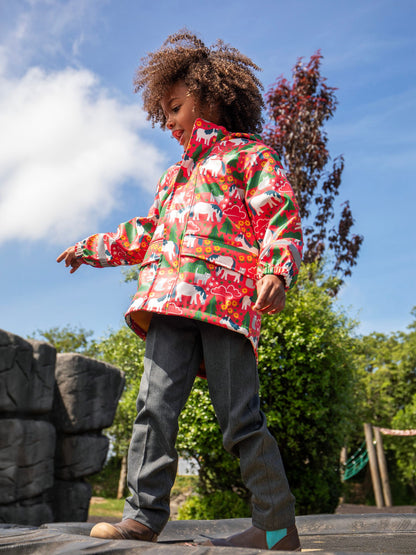 Dsiney Kidz - Frugi Pink Waterproof Printed Puddle Buster Coat image 4