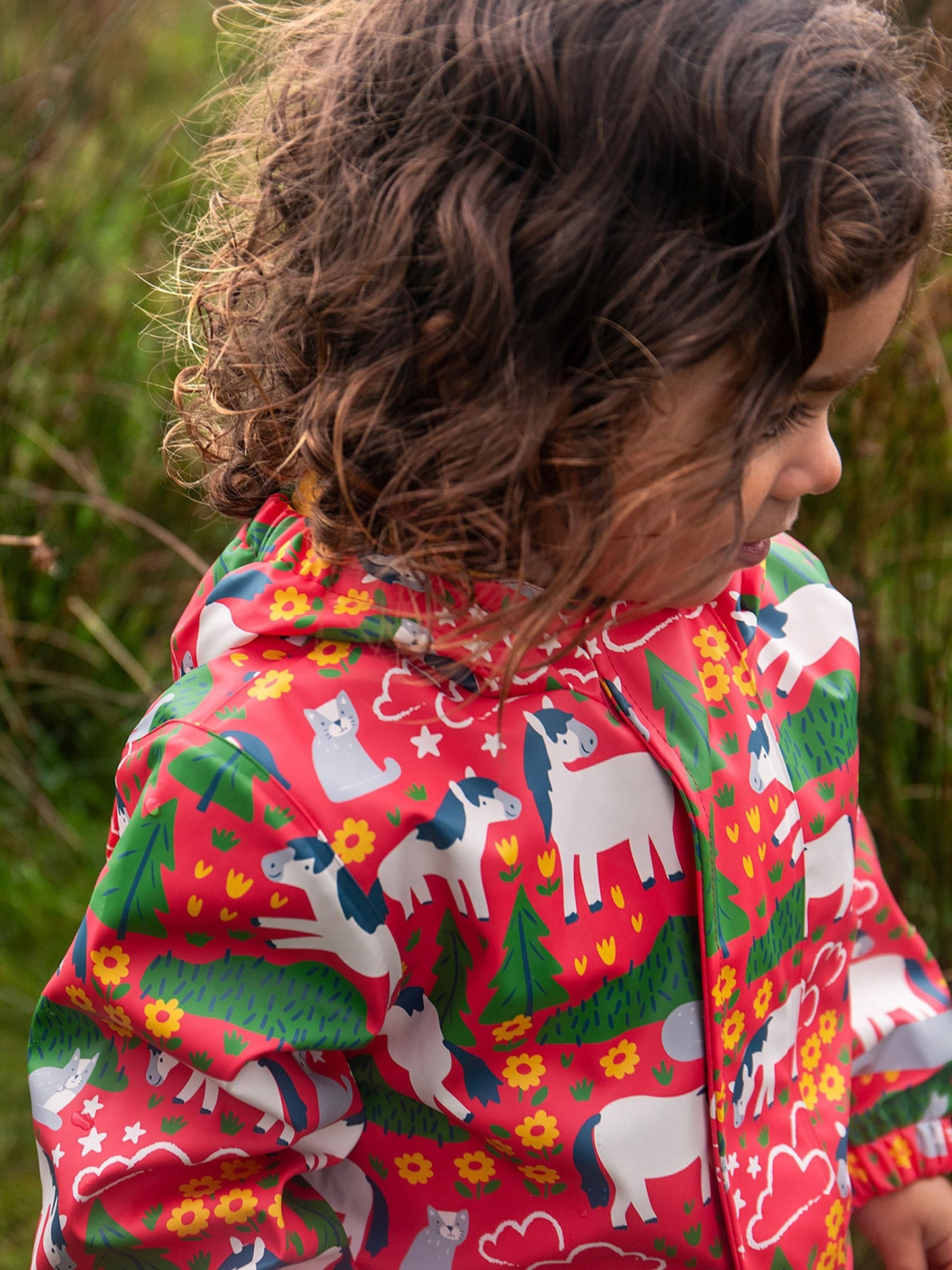 Dsiney Kidz - Frugi Pink Waterproof Printed Puddle Buster Coat image 5
