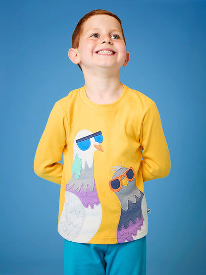 Dsiney Kidz - Frugi Yellow Ebb Applique Top image 1