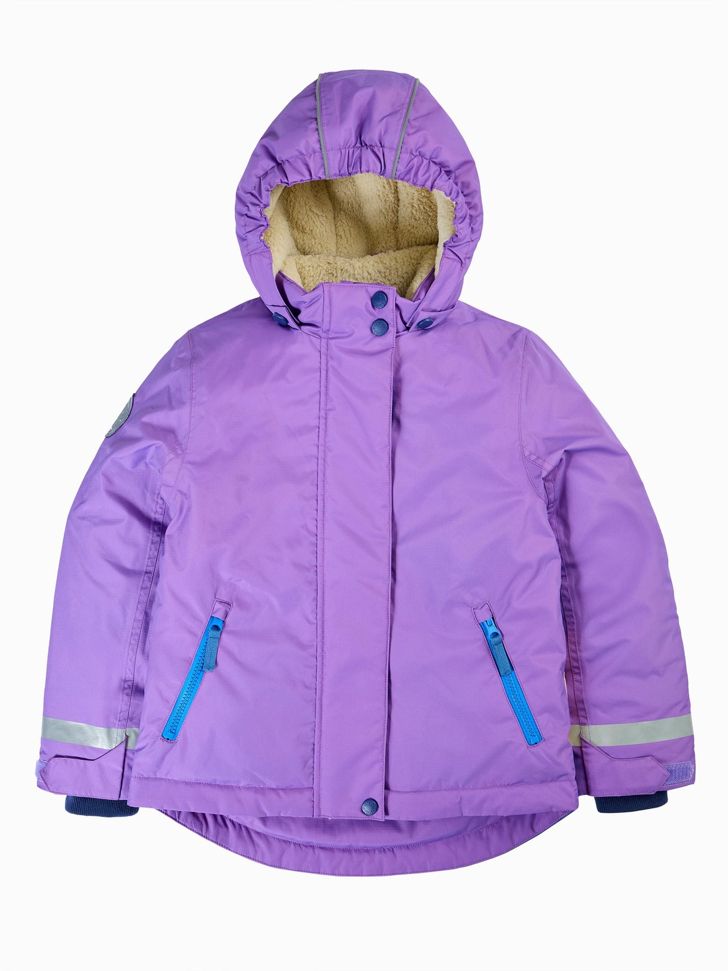 Dsiney Kidz - Frugi Purple Waterproof Snow and Ski Scene Coat image 1