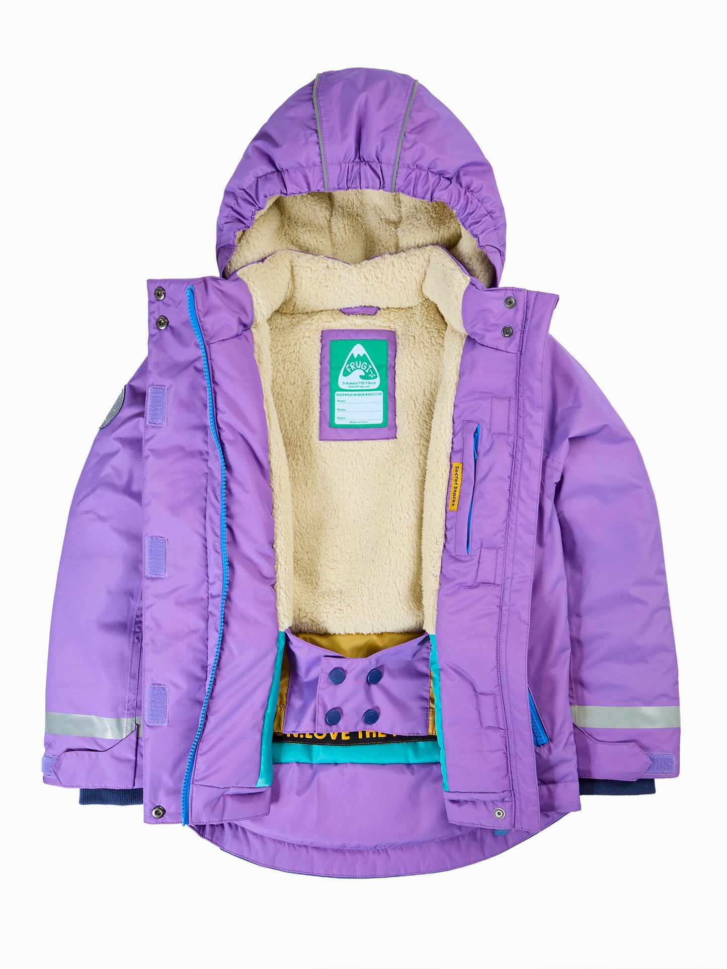 Dsiney Kidz - Frugi Purple Waterproof Snow and Ski Scene Coat image 3