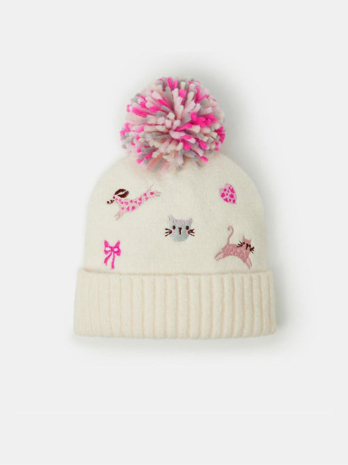 Angels By Accessorize Cream Pet Club Bobble Hat - image 1