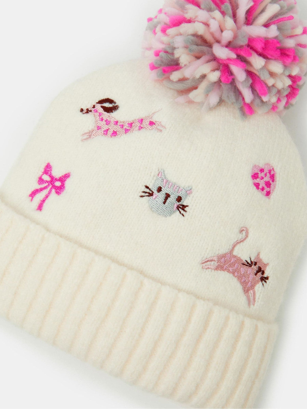 Angels By Accessorize Cream Pet Club Bobble Hat - image 2
