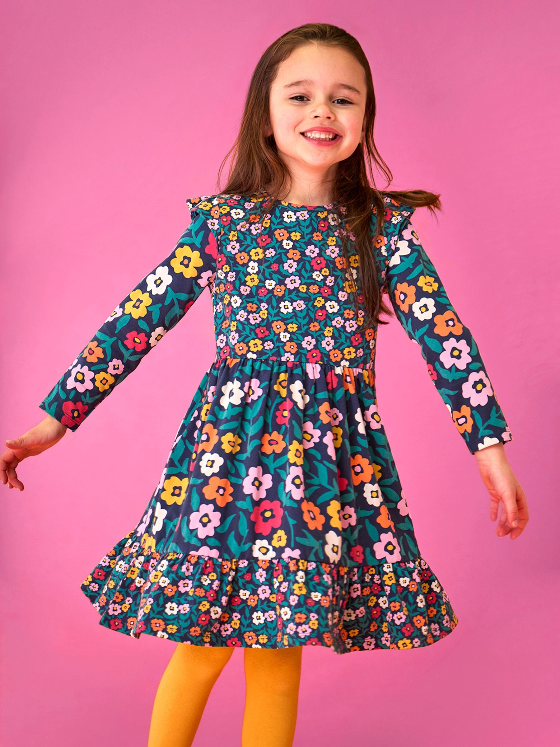 Dsiney Kidz - Frugi Blue Nivitha Skater Dress image 1