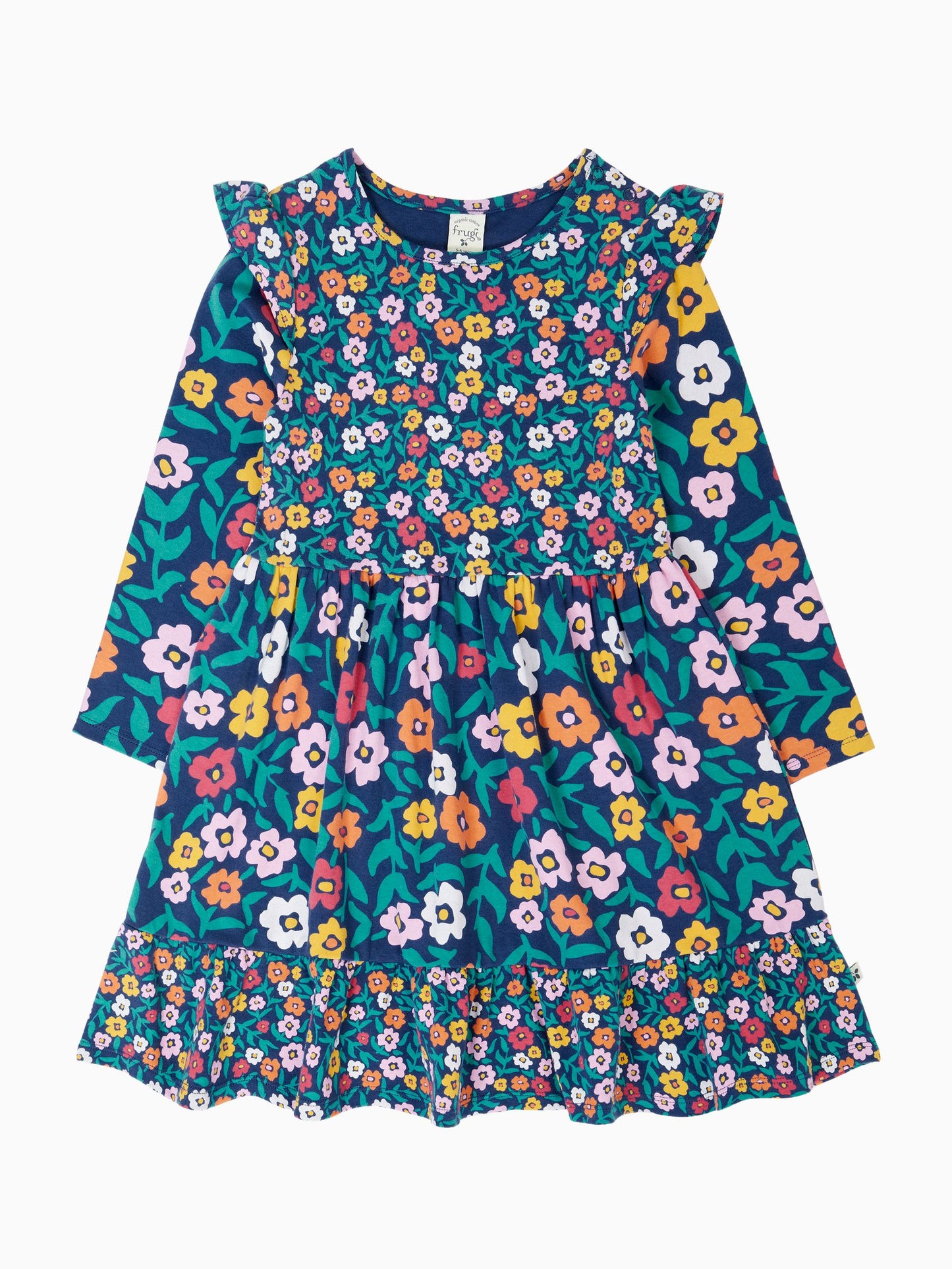 Dsiney Kidz - Frugi Blue Nivitha Skater Dress image 3