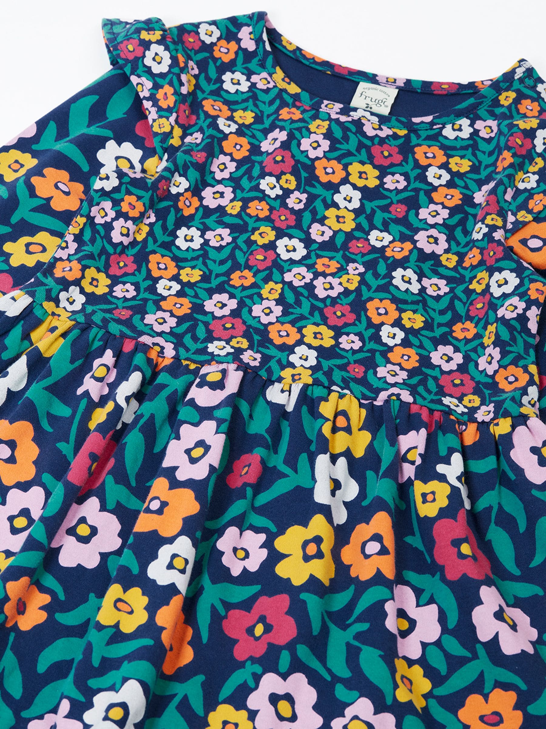Dsiney Kidz - Frugi Blue Nivitha Skater Dress image 4
