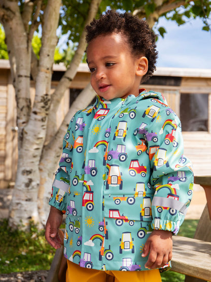 Dsiney Kidz - Frugi Blue Waterproof Printed Puddle Buster Coat image 2