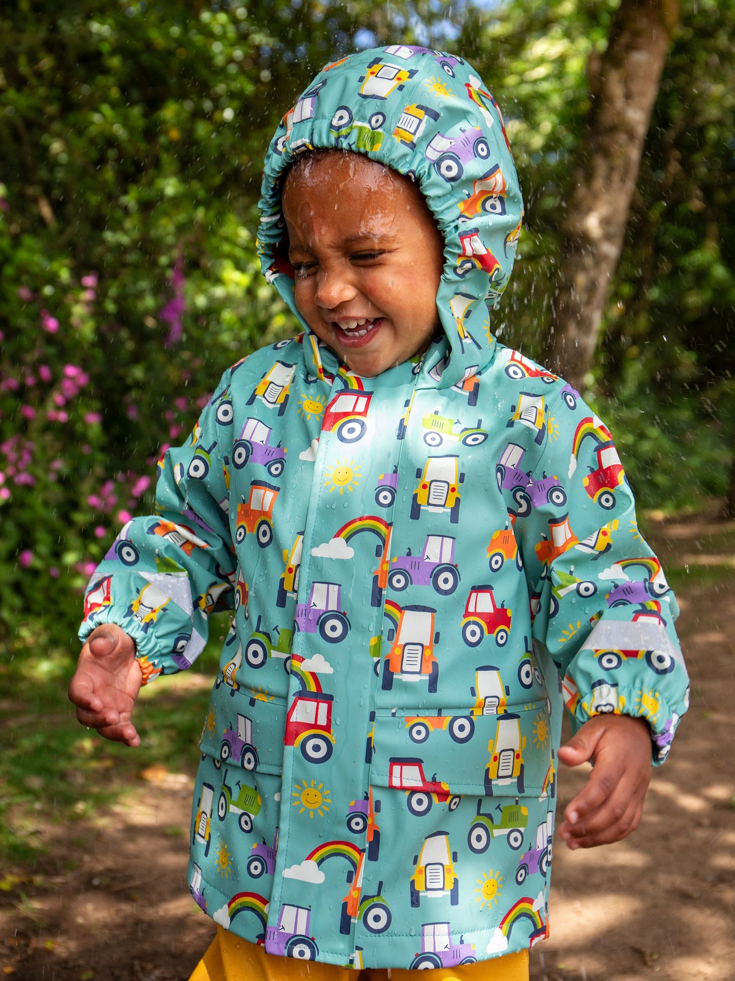 Dsiney Kidz - Frugi Blue Waterproof Printed Puddle Buster Coat image 4