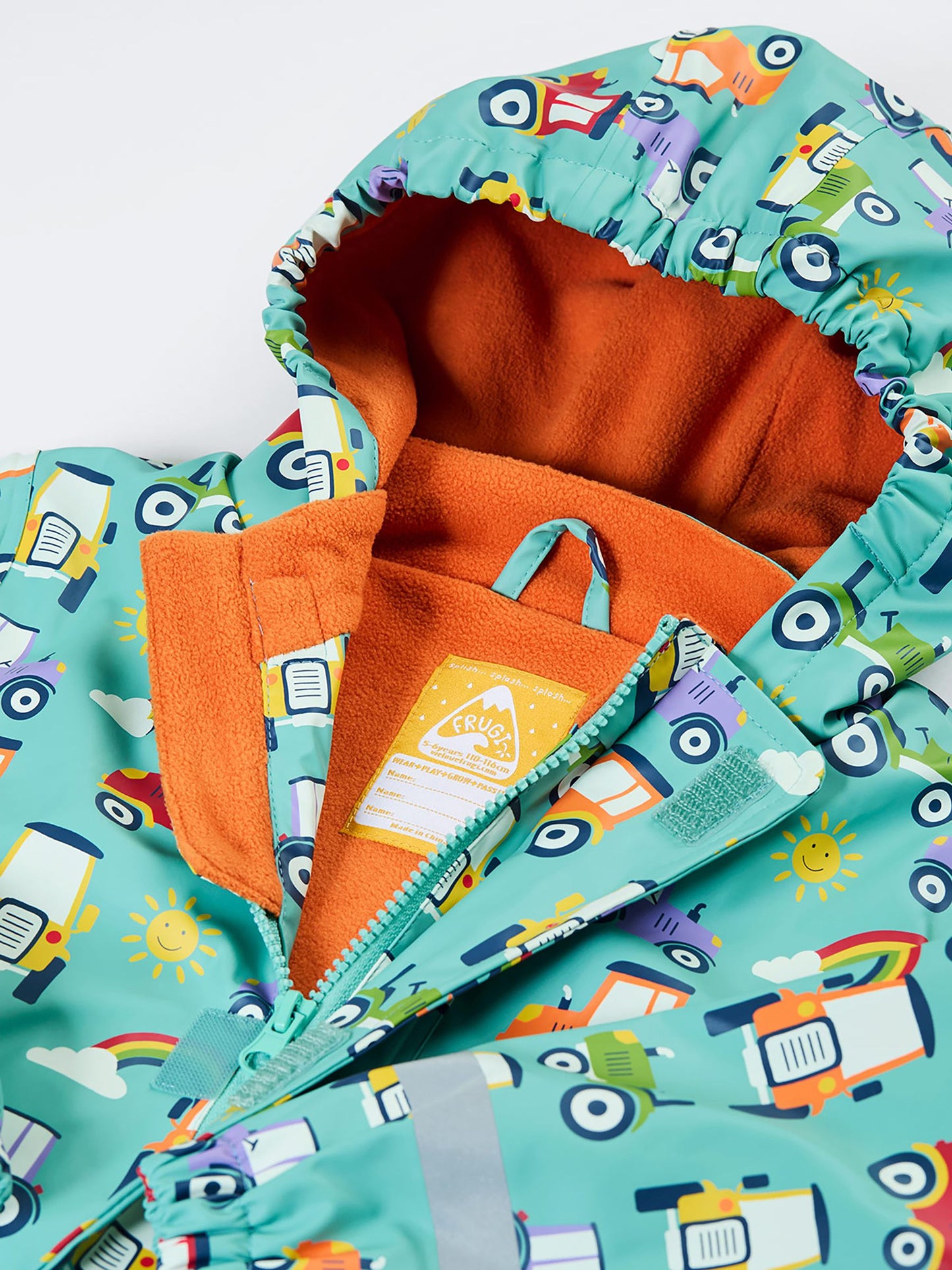 Dsiney Kidz - Frugi Blue Waterproof Printed Puddle Buster Coat image 5
