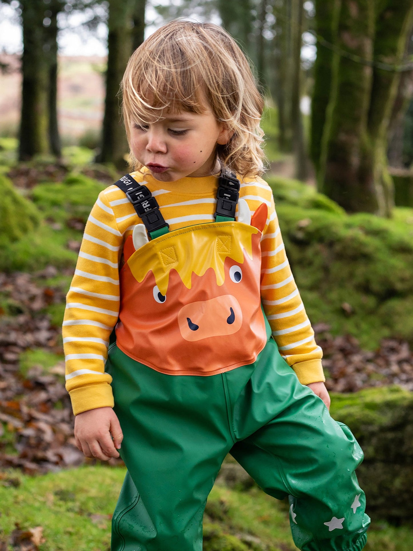 Dsiney Kidz - Frugi Green Waterproof Character Puddle Buster Trousers image 1