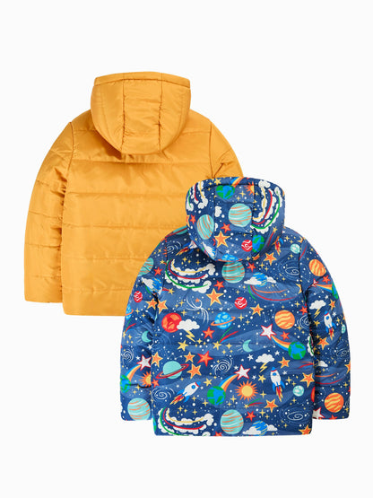 Dsiney Kidz - Frugi Blue Reversible Toasty Trail Jacket image 3