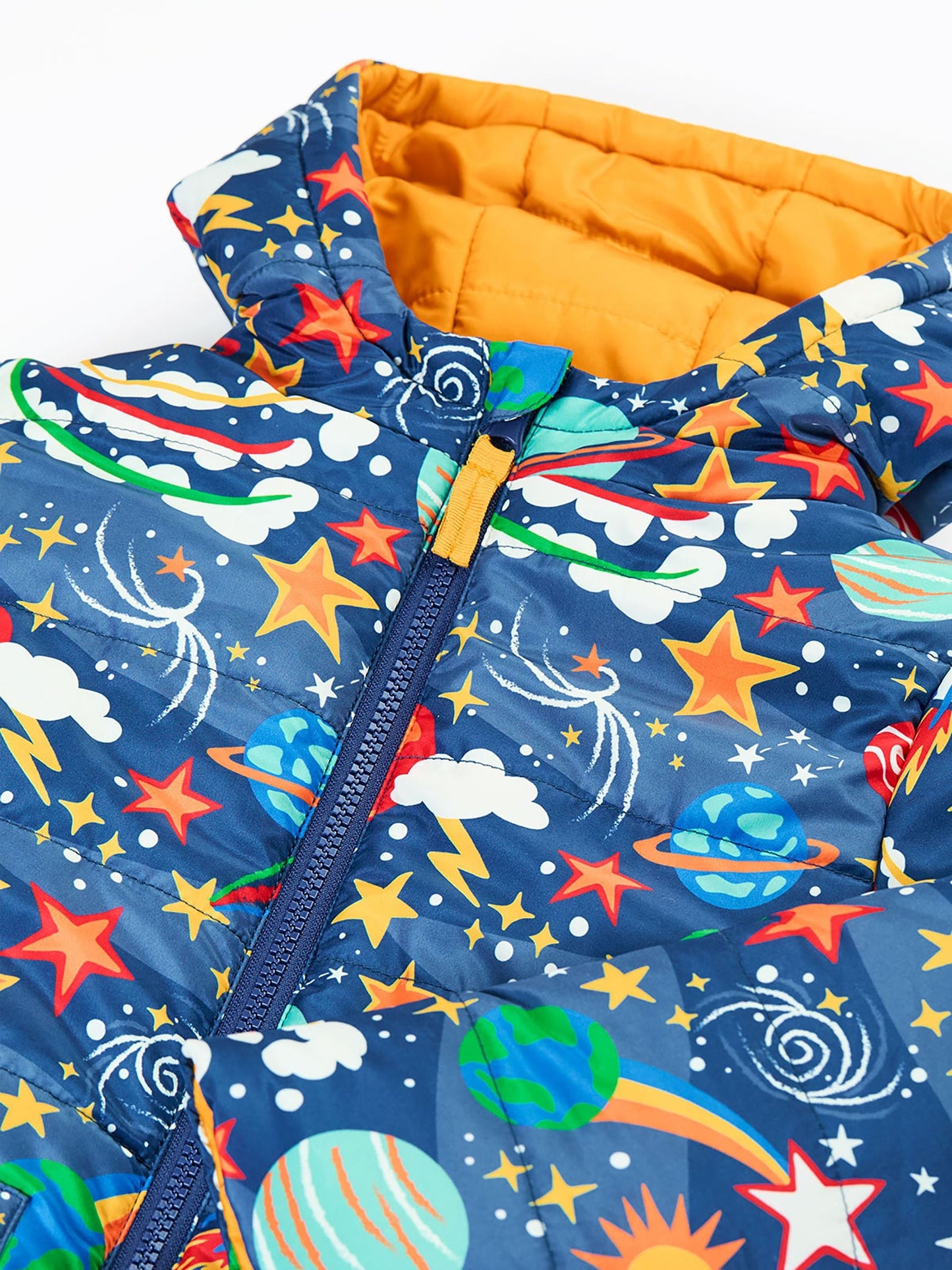 Dsiney Kidz - Frugi Blue Reversible Toasty Trail Jacket image 4