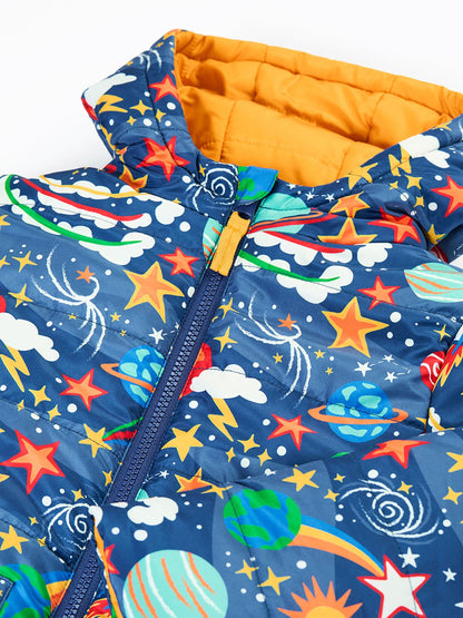 Dsiney Kidz - Frugi Blue Reversible Toasty Trail Jacket image 4
