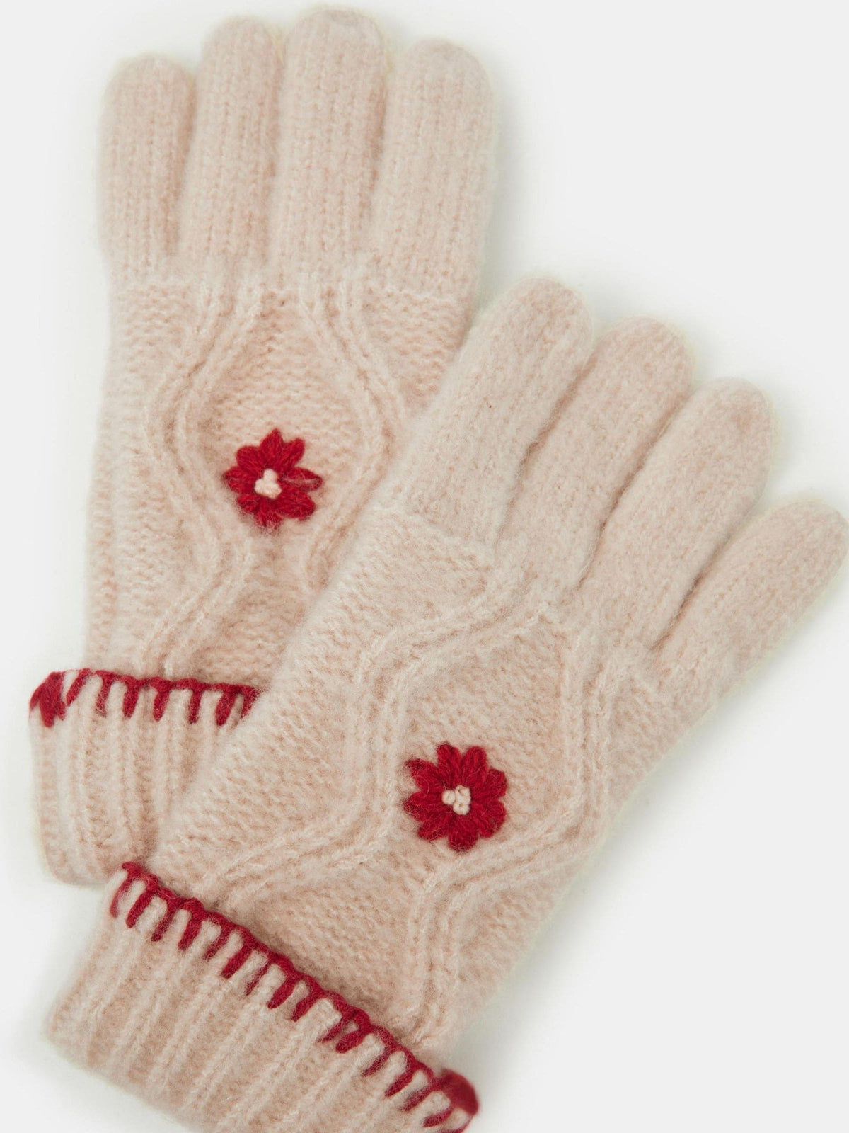 Angels By Accessorize Natural Flower Cable Knit Gloves - image 2