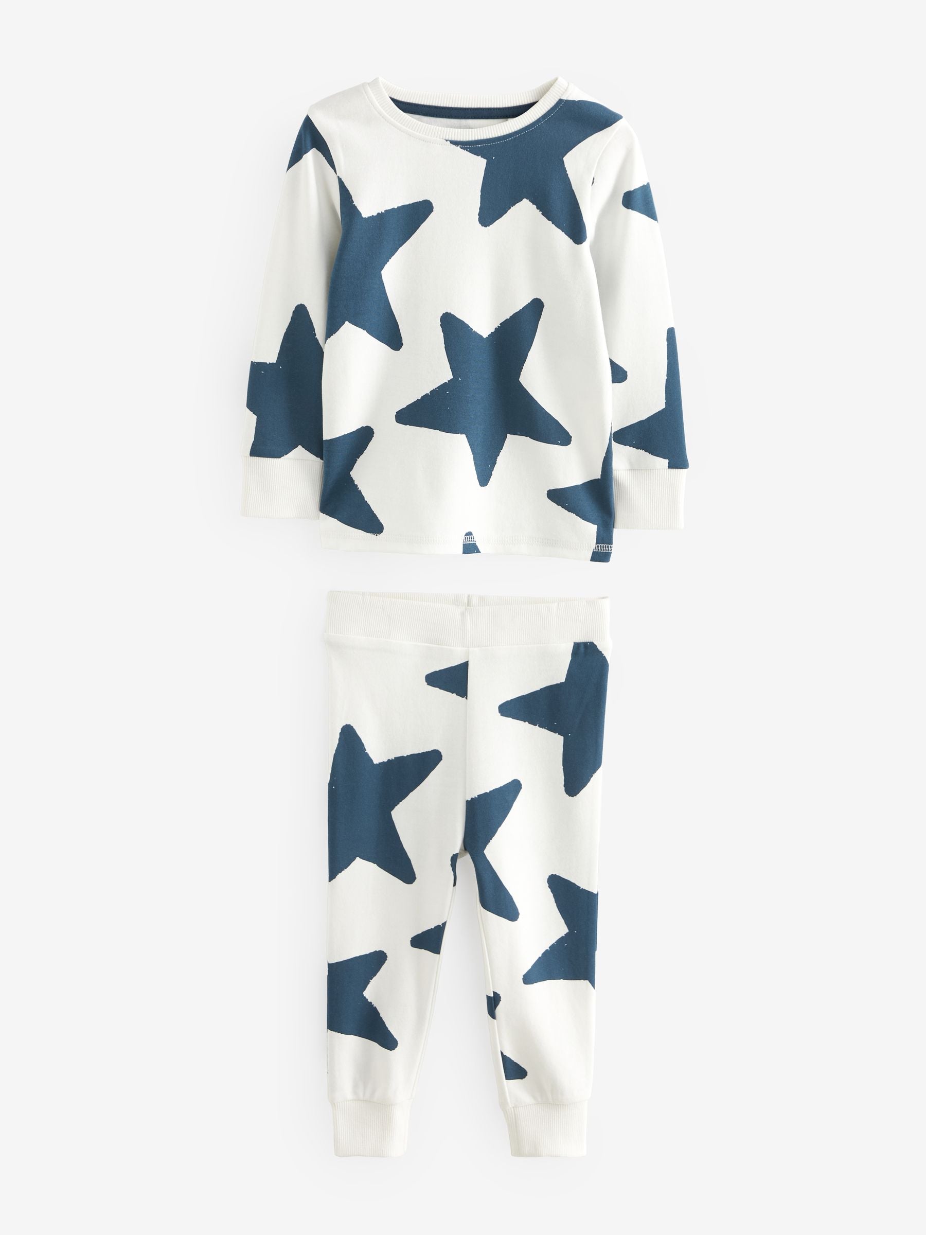 Blue/Navy Snuggle Pyjamas 3 Pack (9mths-10yrs) image 7