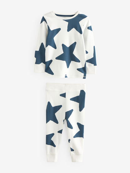 Blue/Navy Snuggle Pyjamas 3 Pack (9mths-10yrs) image 7