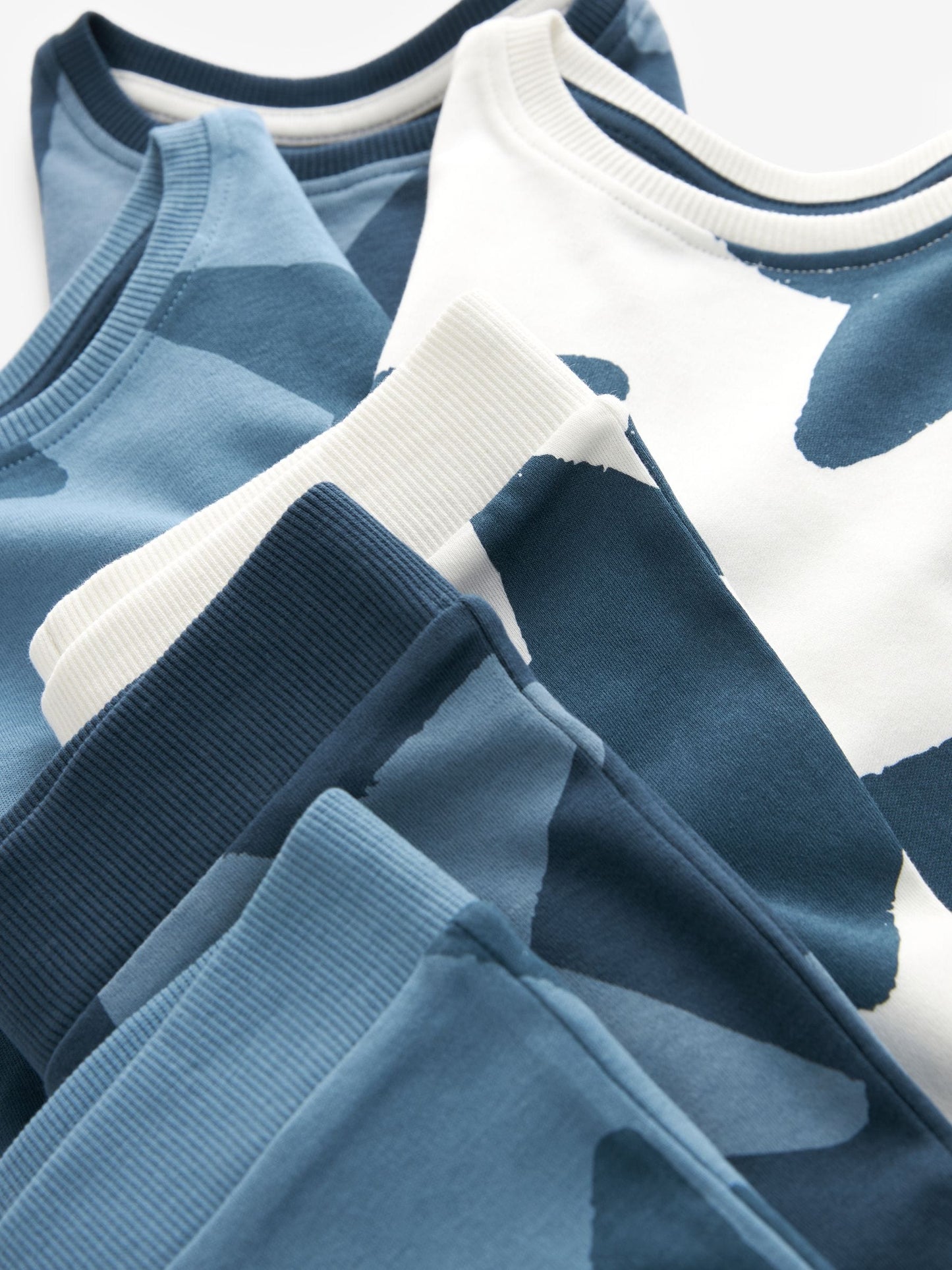 Blue/Navy Snuggle Pyjamas 3 Pack (9mths-10yrs) image 8