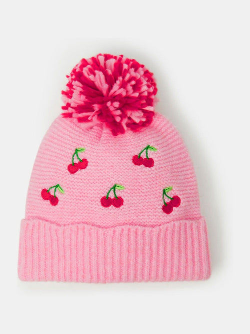 Angels By Accessorize Pink Cherry Bobble Hat - image 1