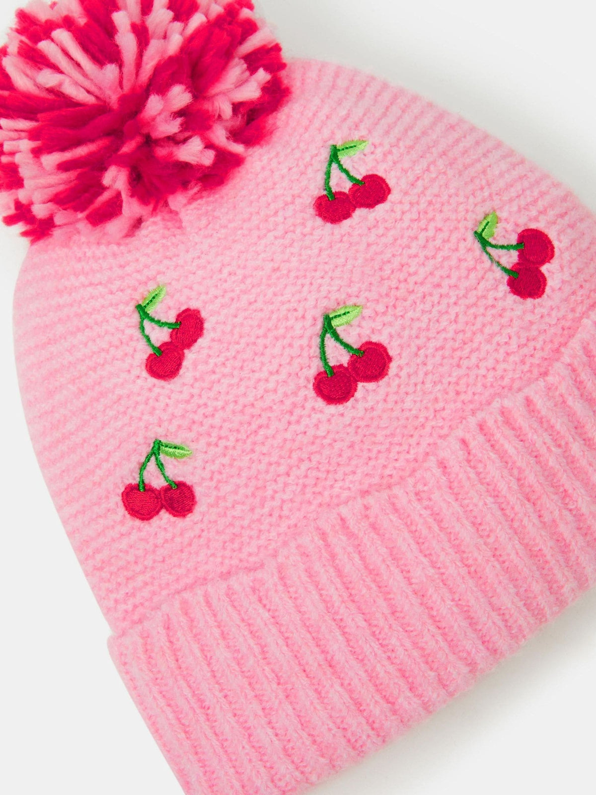 Angels By Accessorize Pink Cherry Bobble Hat - image 2