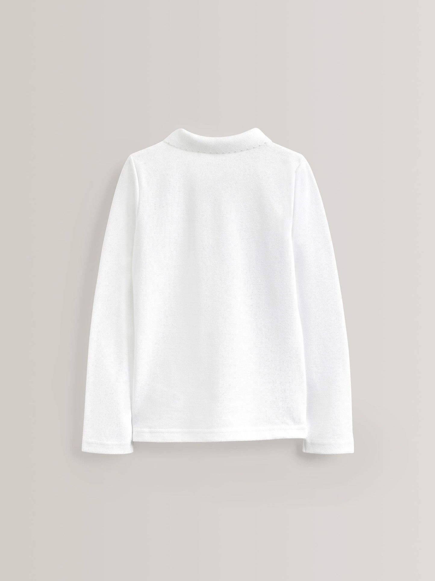 Dsiney Kidz - White 2 Pack Girls Cotton Long Sleeve School Polo Tops (3-16yrs) image 7