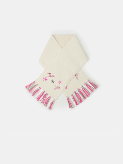 Angels By Accessorize Cream Pet Club Tassel Scarf - image 1