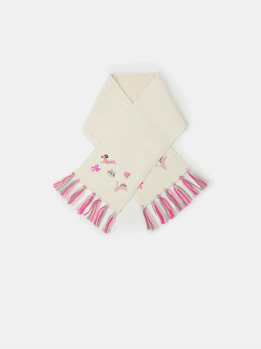 Angels By Accessorize Cream Pet Club Tassel Scarf - image 1