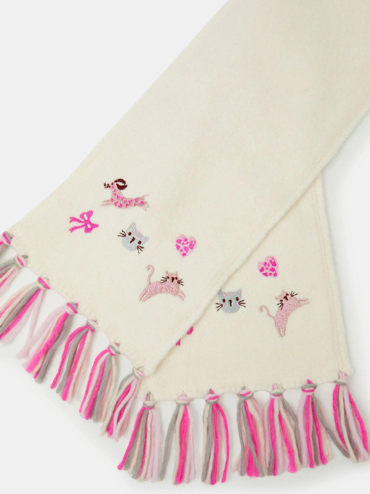 Angels By Accessorize Cream Pet Club Tassel Scarf - image 2